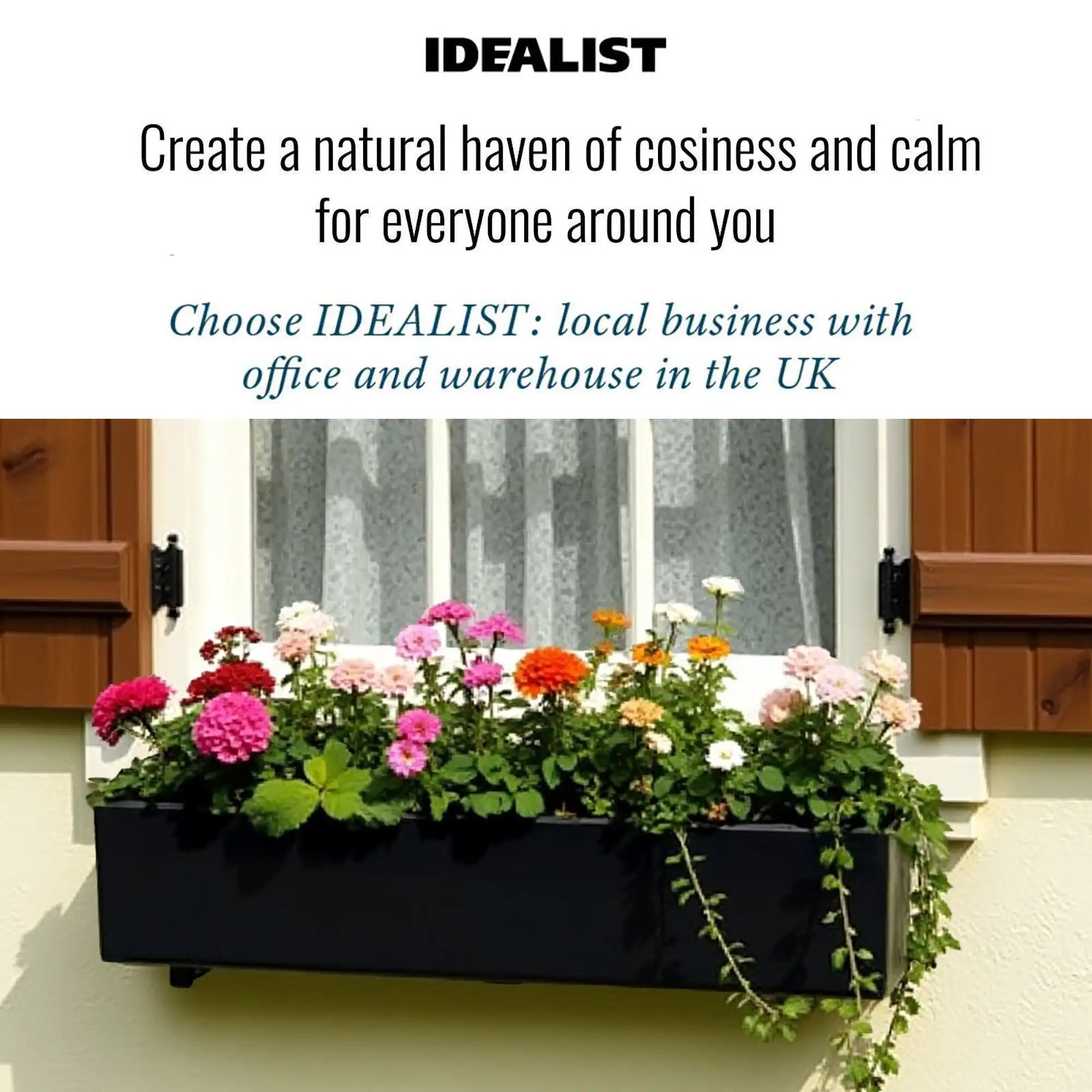 IDEALIST Lite Window Box Light Concrete Planter