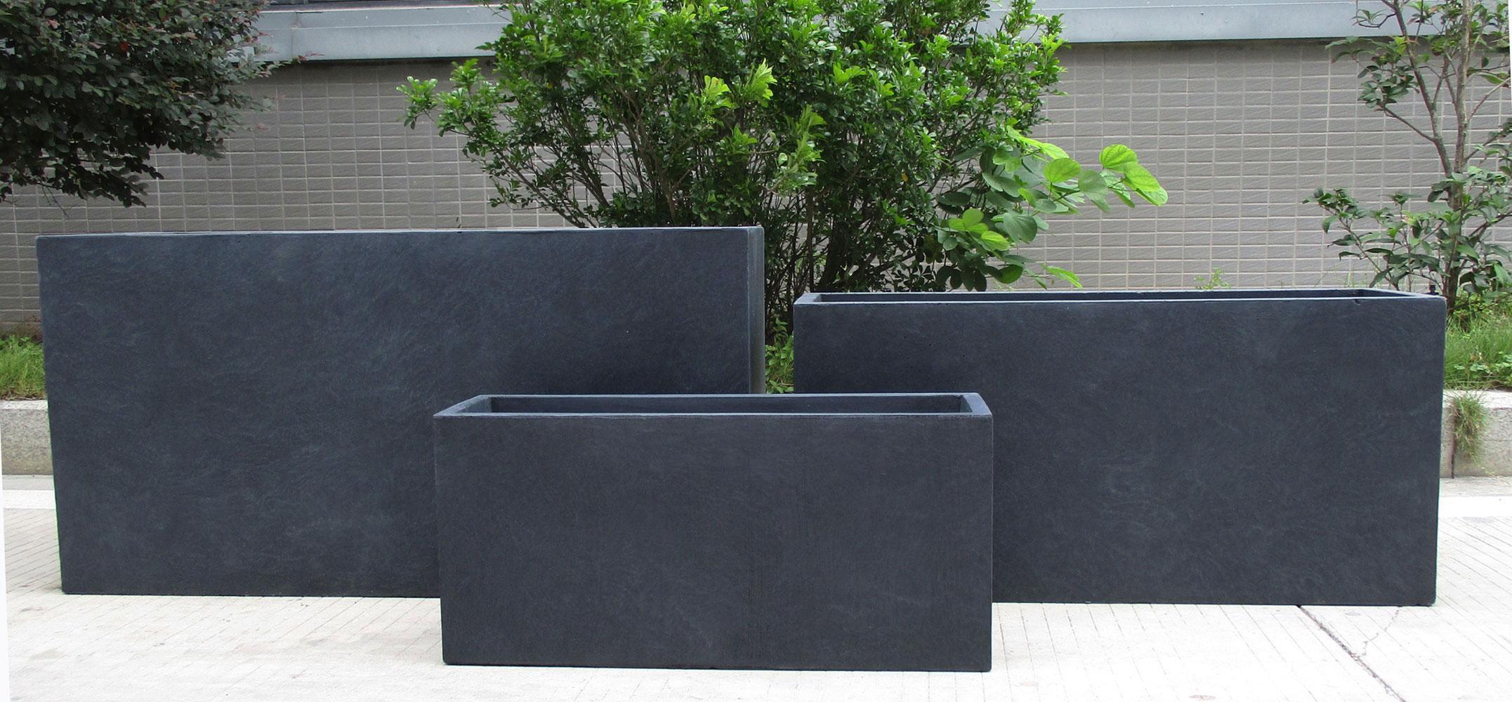 IDEALIST Lite Contemporary Light Concrete High Trough Planter