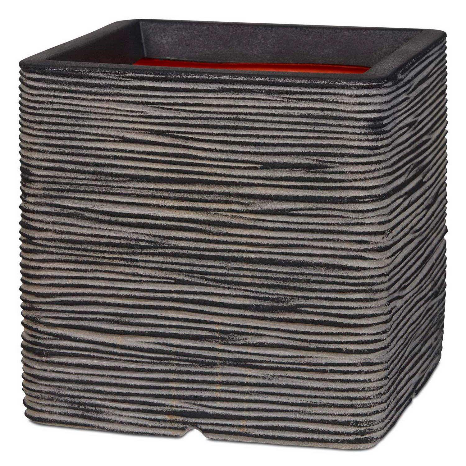 Square Resin Planter by Cadix Capi Tutch Ribbed