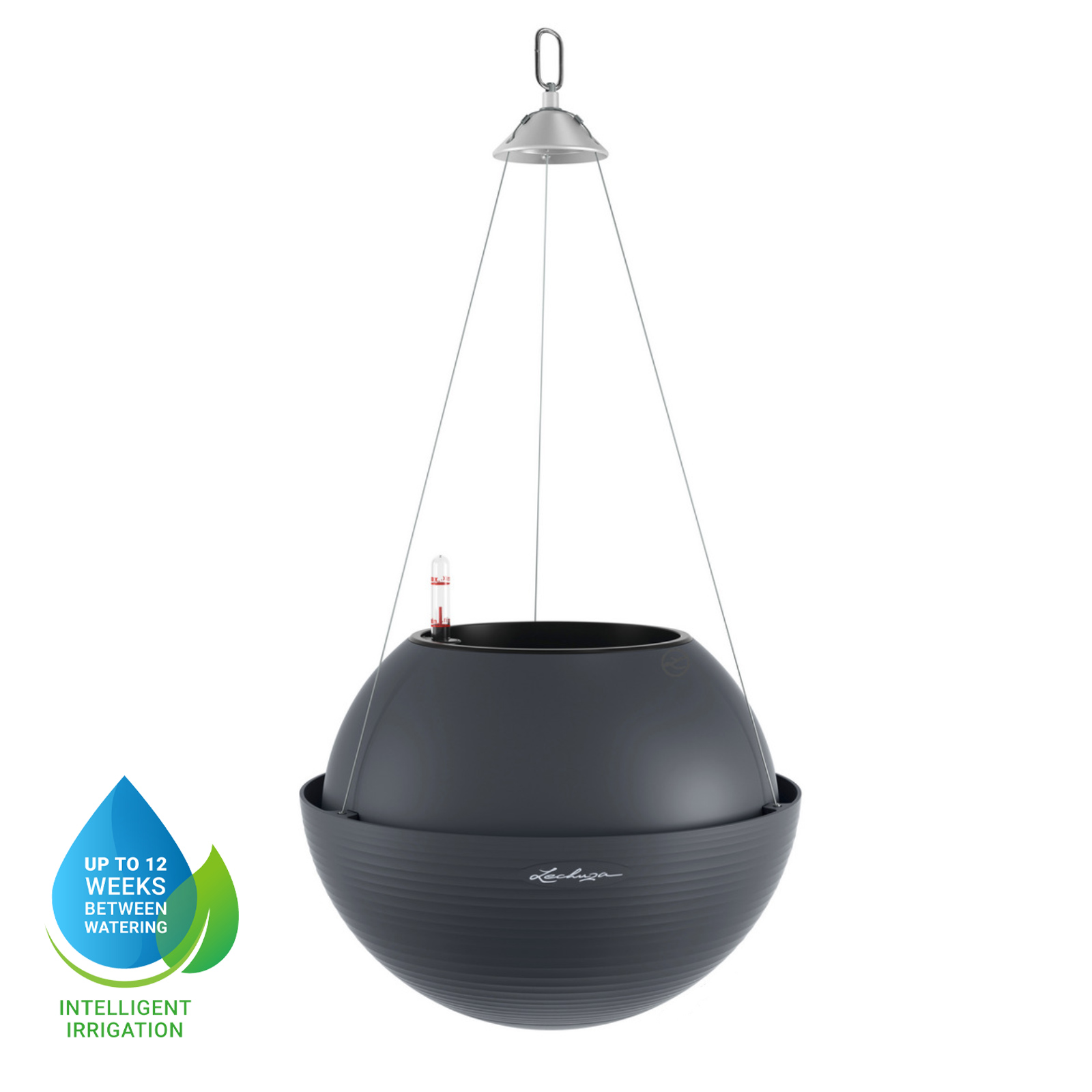 LECHUZA BOLA Color Round Poly Resin Self-watering Planter