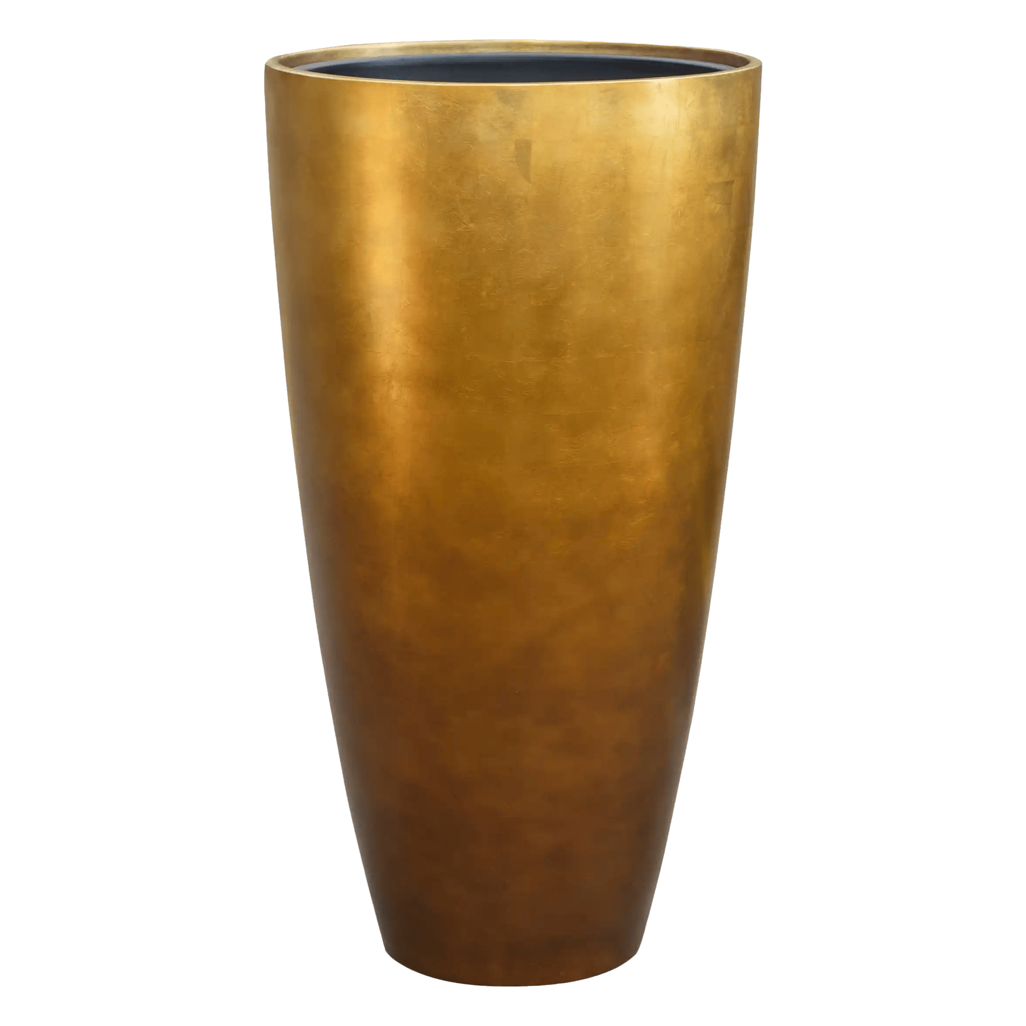 Silver Leaf Tall Planter + Liner | Indoor Plant Pot Vase