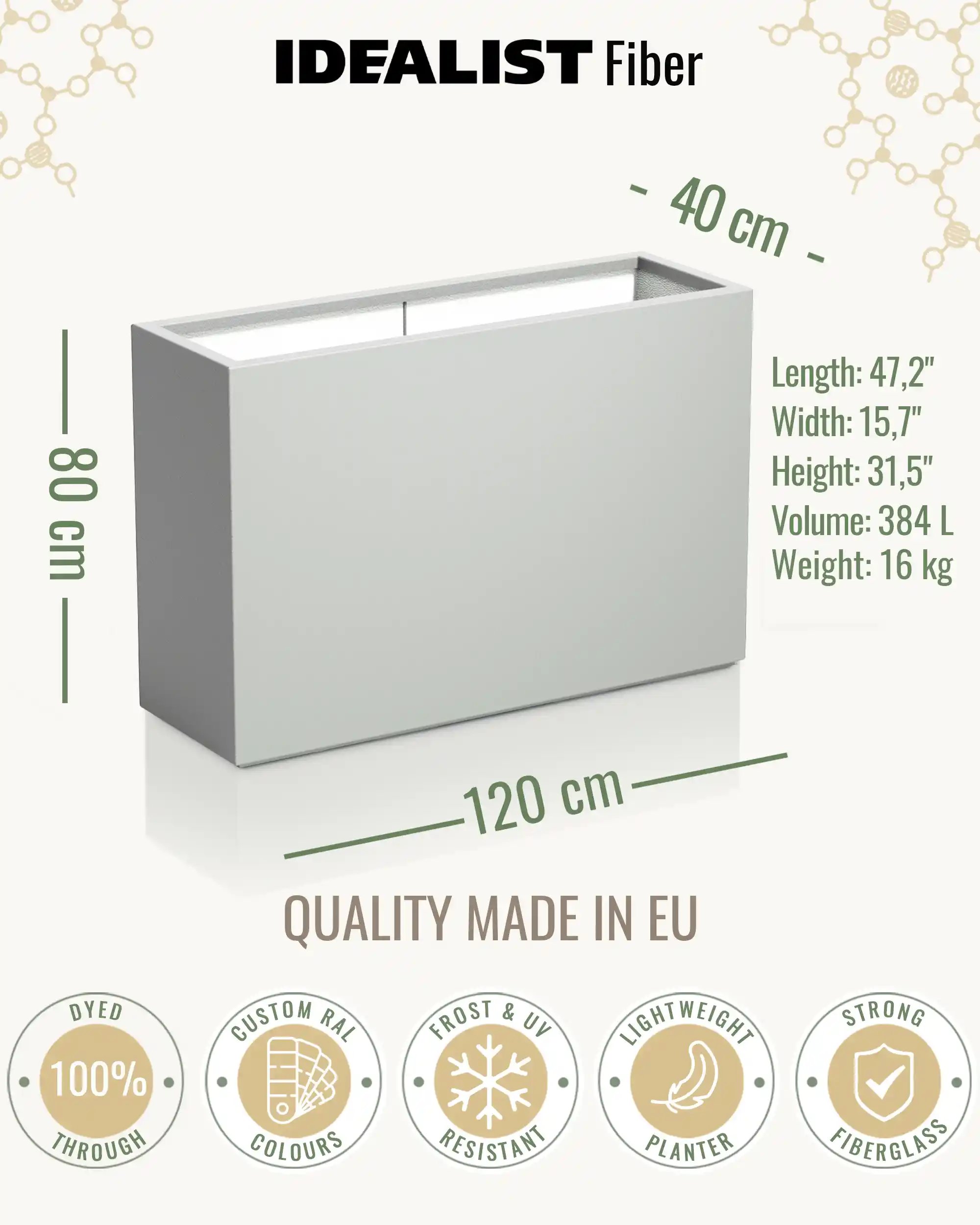 AXIS Trough Outdoor Fiberglass Planter