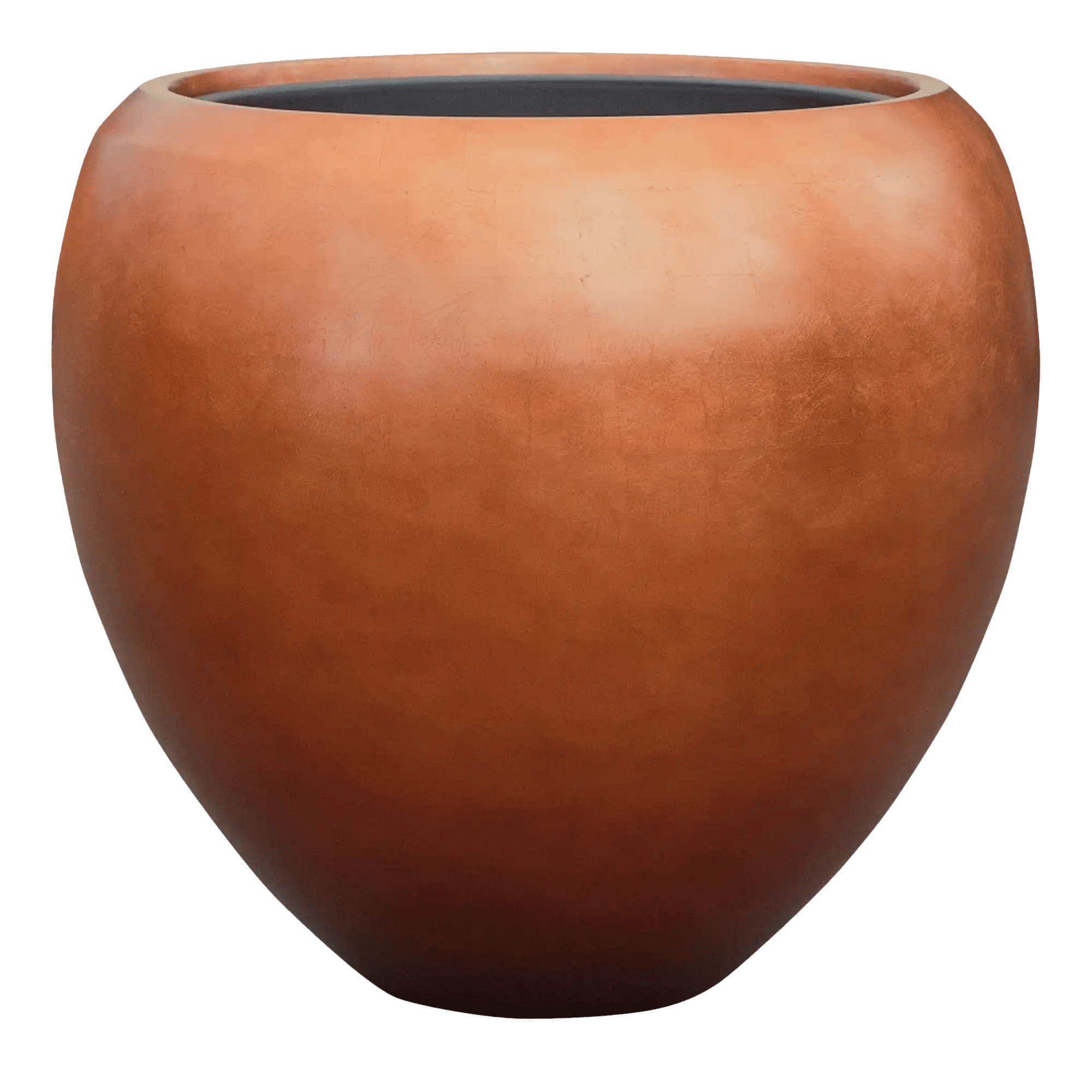 Silver Leaf Planter + Liner | Tapered Round Indoor Plant Pot