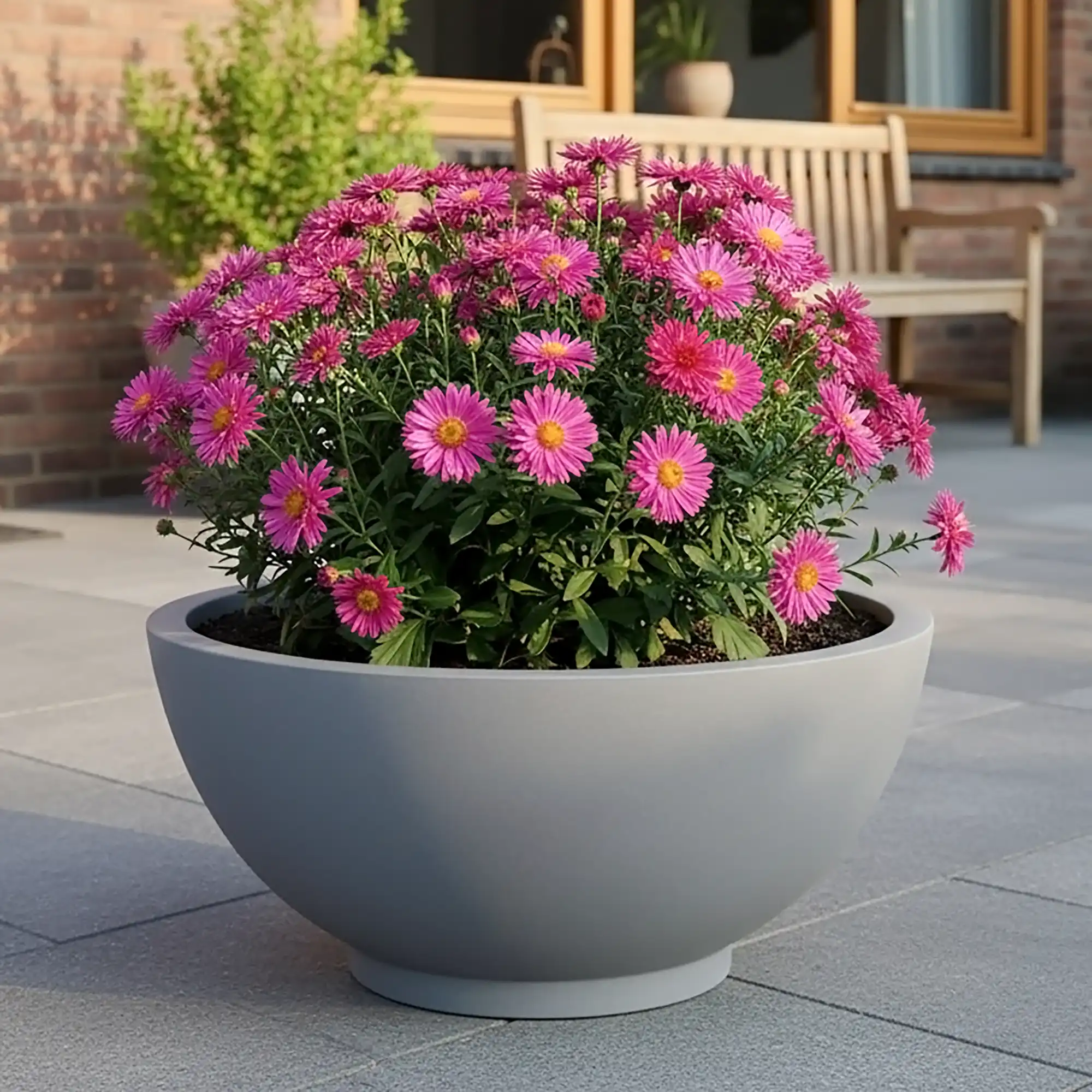 IDEALIST Lite Dish Style Smooth Bowl Outdoor Planter