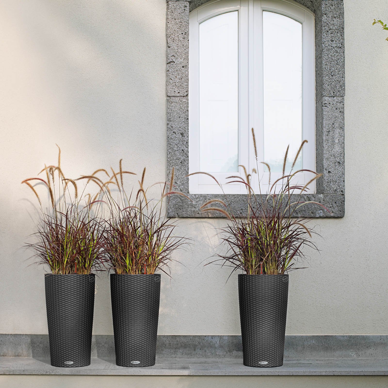 LECHUZA CILINDRO Cottage Round Tall Poly Resin Self-watering Planter