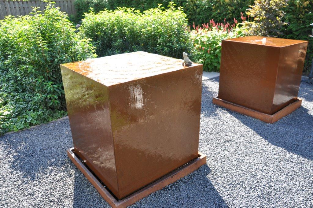 CorTen Square Fountain Waterblock