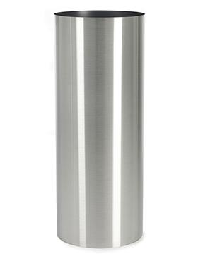 Parel Column Tall Stainless Steel Brushed Unlaquered on Felt (1,2Mm) Indoor Planter