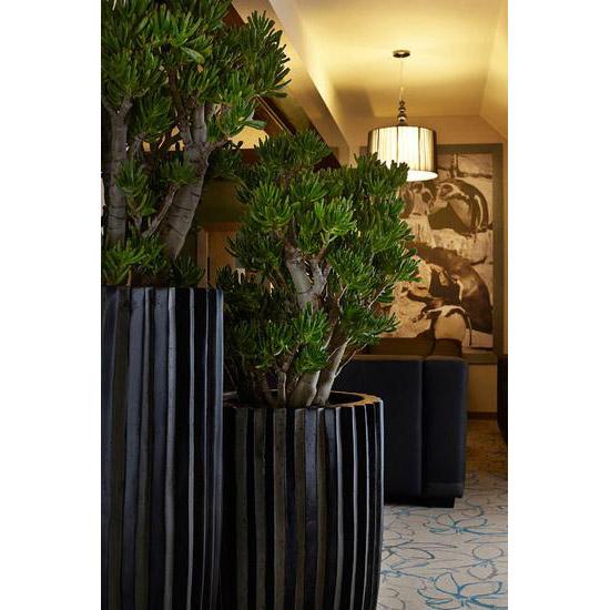 Sahara Round Tall Polystone Outdoor Planter