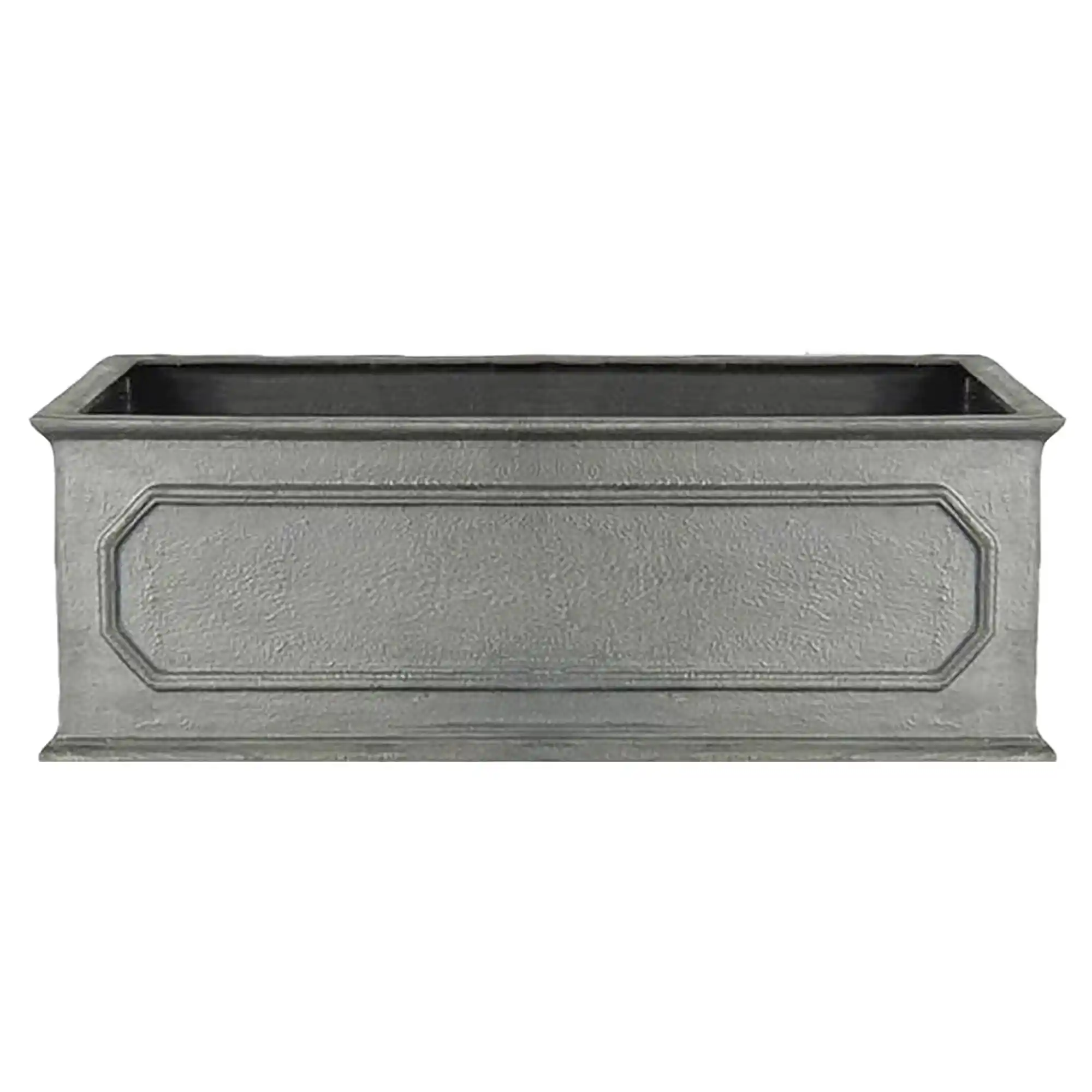 Stuart Fiberglass Trough Planter Faux Lead Pot In/Out