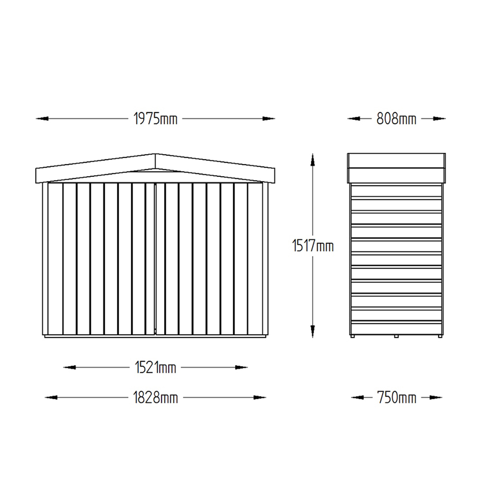 Installed Outdoor Pressure Treated Wooden Shiplap Apex Outdoor Store by Forest Garden