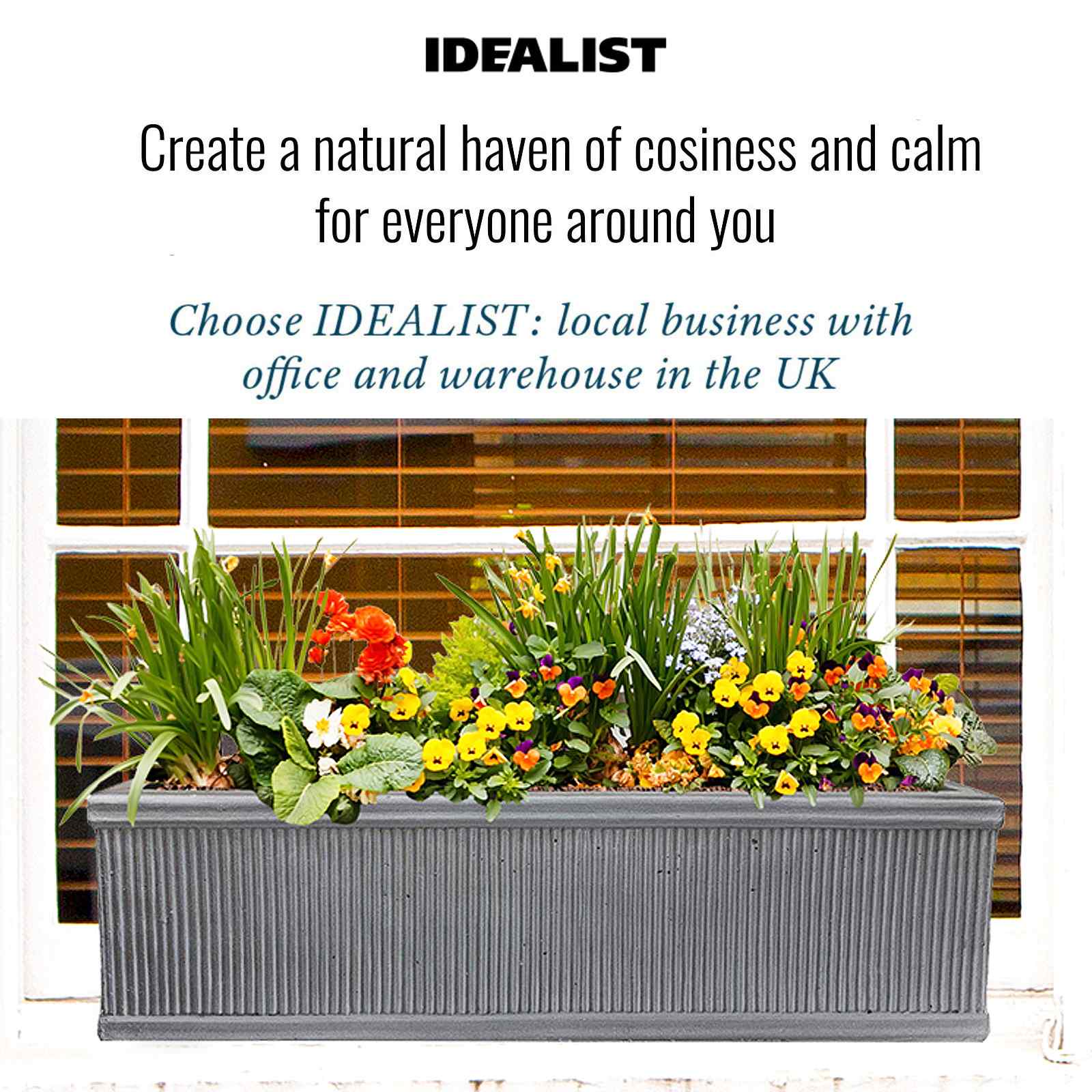 IDEALIST Lite Vertical Ribbed Vintage Style Window Box