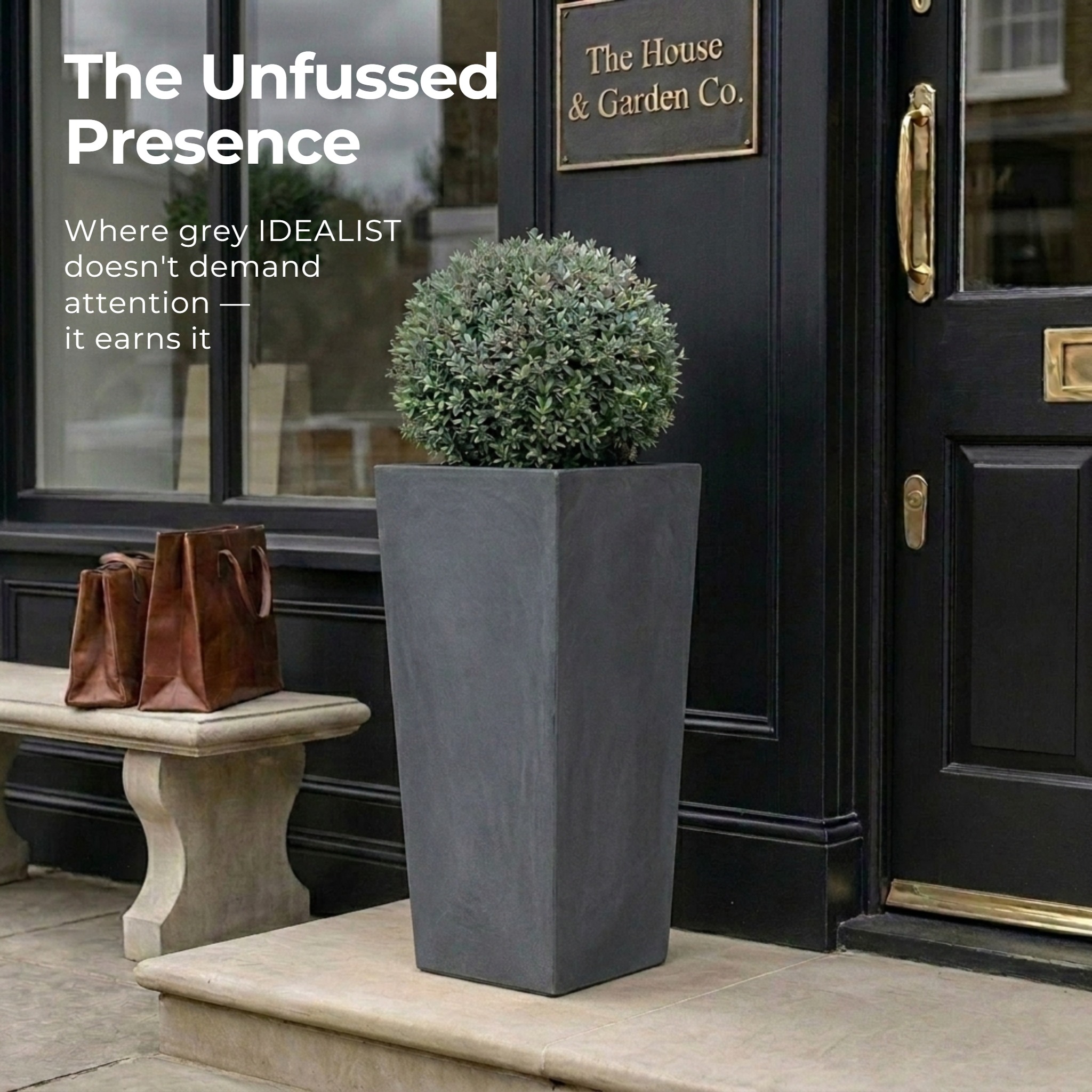 IDEALIST Lite Tall Tapered Contemporary Light Concrete Planter