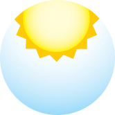 Direct sunlight occasionally