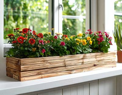 self watering indoor planter Self Watering Planter with Stand – Modena Indoor main image 0