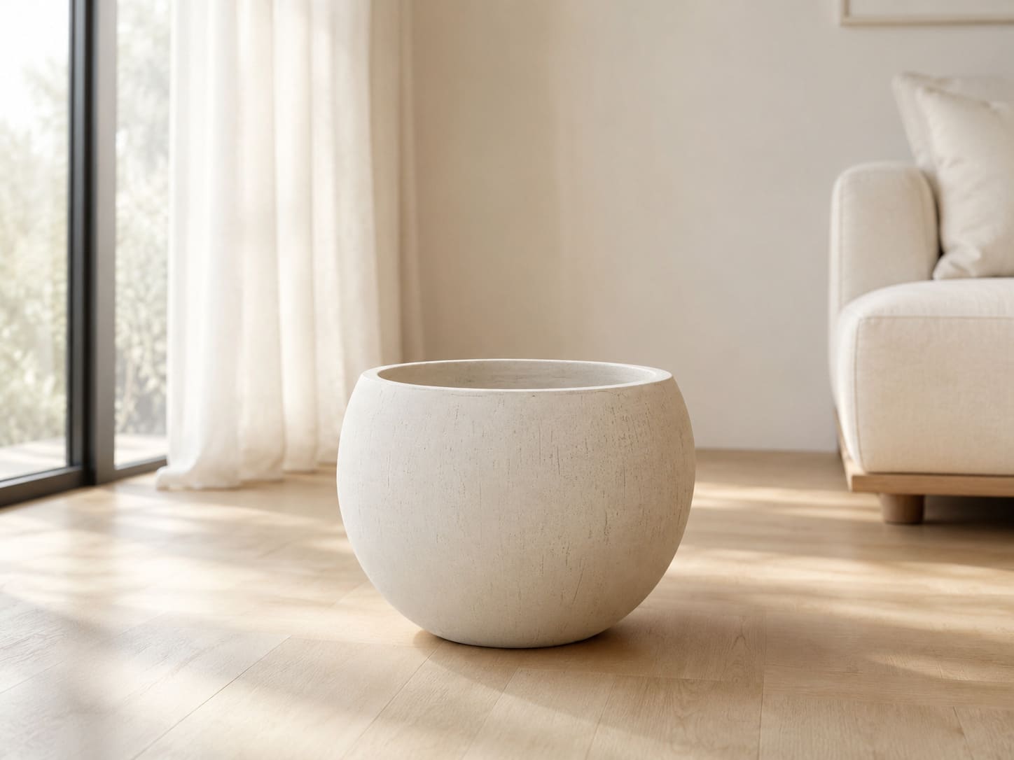 Premium planter in a bright interior