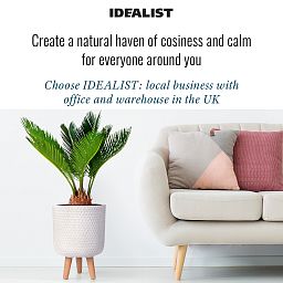 IDEALIST Lite Honeycomb Style Cylinder Planter on Legs, Round Pot Plant Stand Indoor