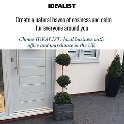 IDEALIST Lite Straw Ribbed Square Outdoor Planter