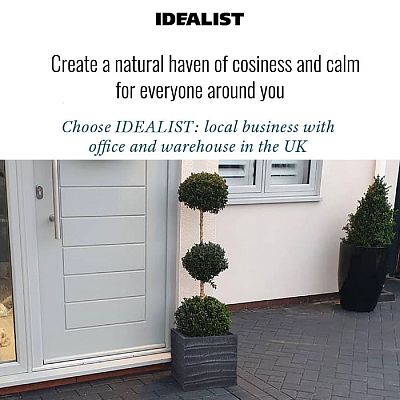 IDEALIST Lite Straw Ribbed Square Outdoor Planter