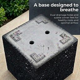 IDEALIST Lite Square Box Contemporary Marble Light Concrete Planter