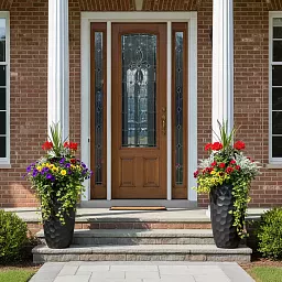 IDEALIST Lite Mosaic Style Tall Round Vase Planter Outdoor Plant Pot