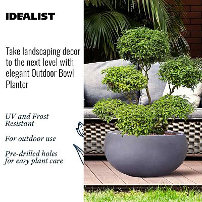 IDEALIST Lite Classic Smooth Bowl Outdoor Planter