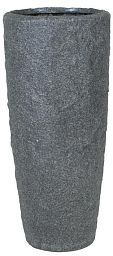 Rocky Round Tall Polystone Outdoor Planter