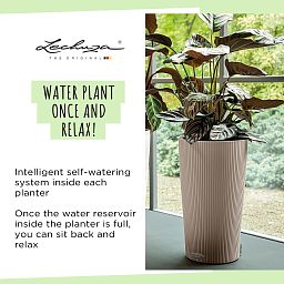 LECHUZA CILINDRO Color Round Tall Poly Resin Self-watering Planter