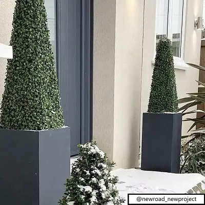IDEALIST Lite Tall Square Contemporary Light Concrete Planter