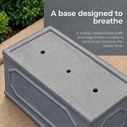 IDEALIST Lite Faux Lead Chelsea Light Concrete Through Planter