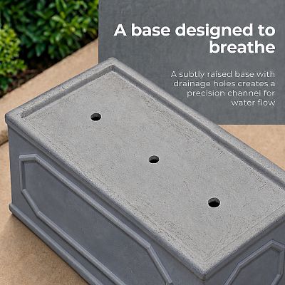 IDEALIST Lite Faux Lead Chelsea Light Concrete Through Planter