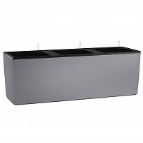 LECHUZA TRIO Stone 40 Stone Grey Poly Resin Self-watering Planter with...