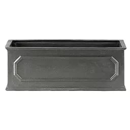 Stuart Fiberglass Trough Planter Faux Lead Pot In/Out