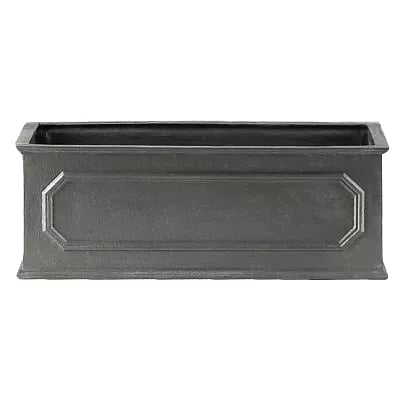 Stuart Fiberglass Trough Planter Faux Lead Pot In/Out