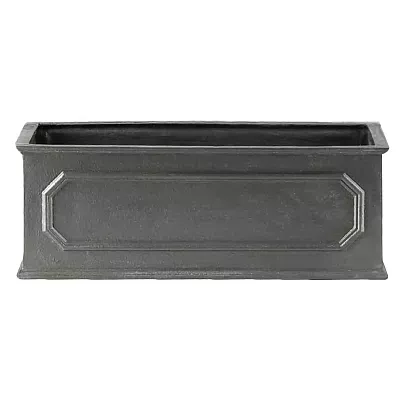Stuart Fiberglass Trough Planter Faux Lead Pot In/Out