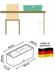 Ivy in LECHUZA BALCONERA Color Self-watering Planter, Total Height 50 cm