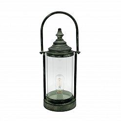 Cylinder Metal Antique Garden Dark Silver Lantern by Minster