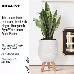 IDEALIST Lite Honeycomb Style Egg Planter on Legs, Round Pot Plant Stand Indoor