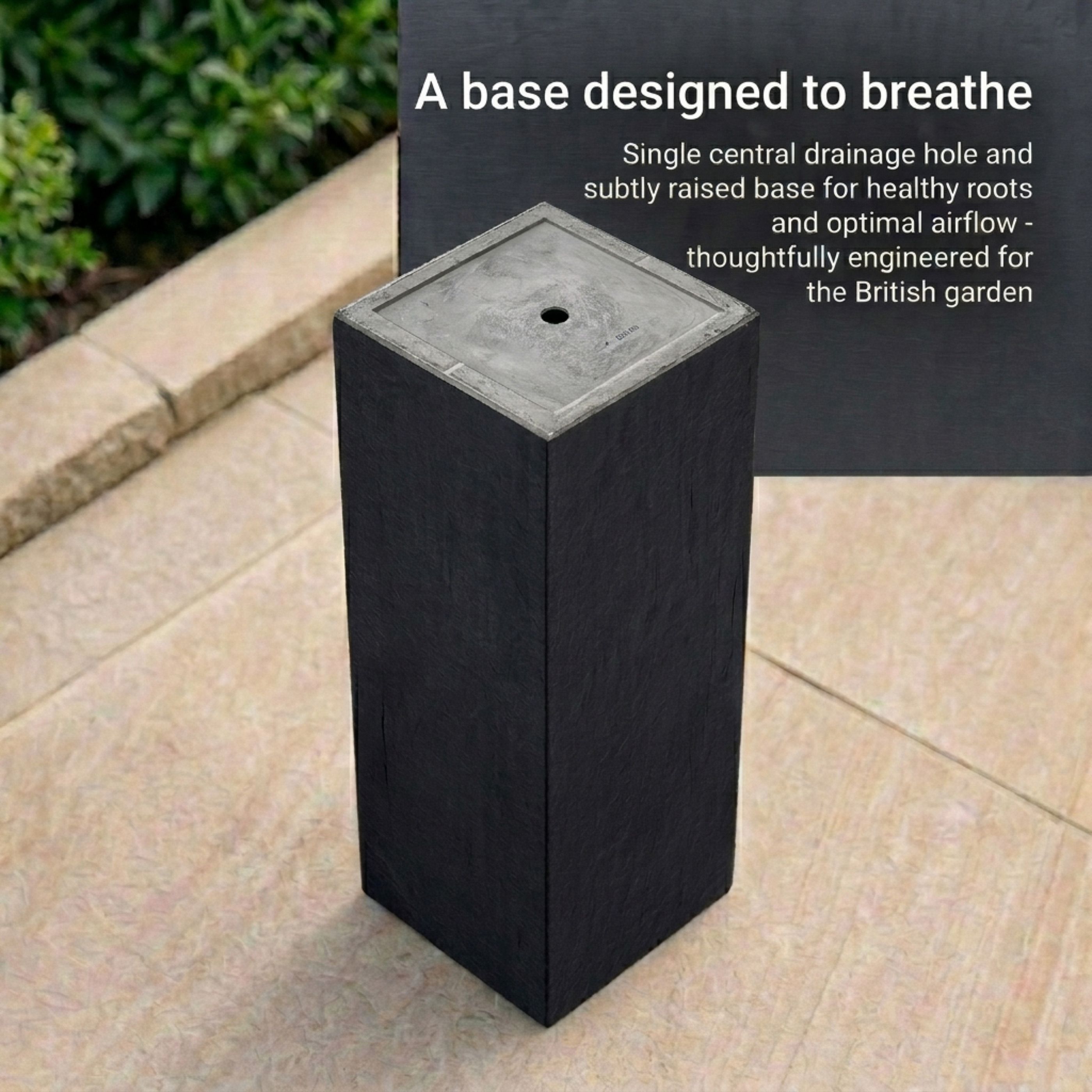 IDEALIST Lite Tall Square Contemporary Light Concrete Planter
