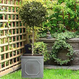 IDEALIST Lite Faux Lead Chelsea Box Square Light Concrete Planter