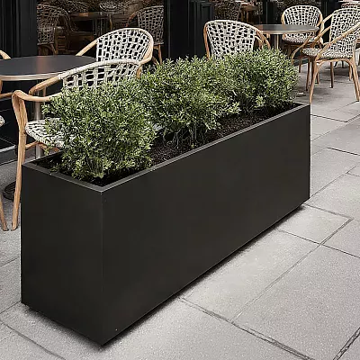 IDEALIST Lite Contemporary Light Concrete Trough Planter