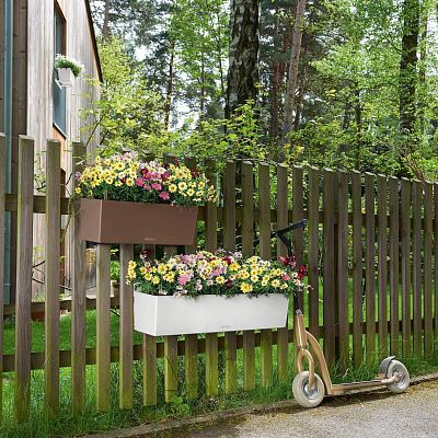 LECHUZA BALCONERA Color Trough Poly Resin Self-watering Planter Set