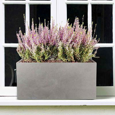 IDEALIST Lite Contemporary Light Concrete Trough Planter