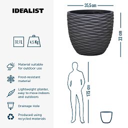 IDEALIST Lite Wave Style Outdoor Egg Planter
