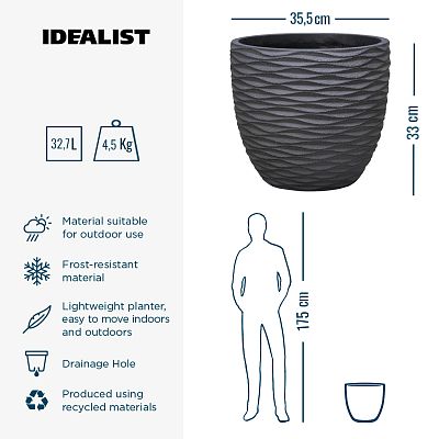 IDEALIST Lite Wave Style Outdoor Egg Planter