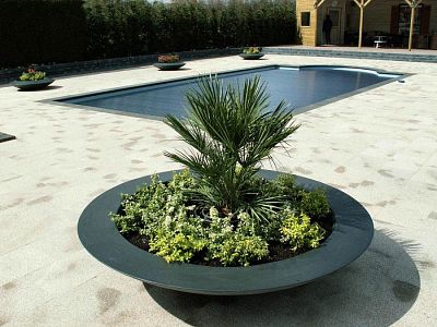 Fibreglass Ceder Bowl Outdoor Planter