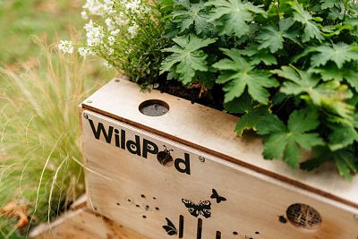 WildPod 2-in-1 Outdoor Planter and Wildlife House with Topsoil and Reservoir Clay by Bio Scapes