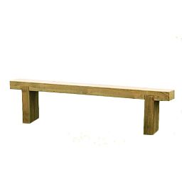 Outdoor Wooden Double Sleeper Bench by Forest Garden