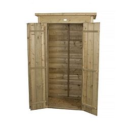 Outdoor Pressure Treated Wooden Shiplap Pent Tall Garden Store by Forest Garden