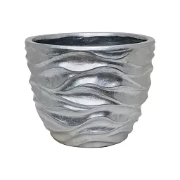 Luxe Lite Glossy Sea Round Indoor Planter
