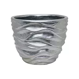 Luxe Lite Glossy Sea Round Indoor Planter